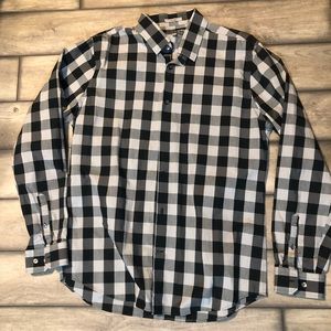 EXPRESS Men’s Sz Large Fitted Black/Gray Shirt